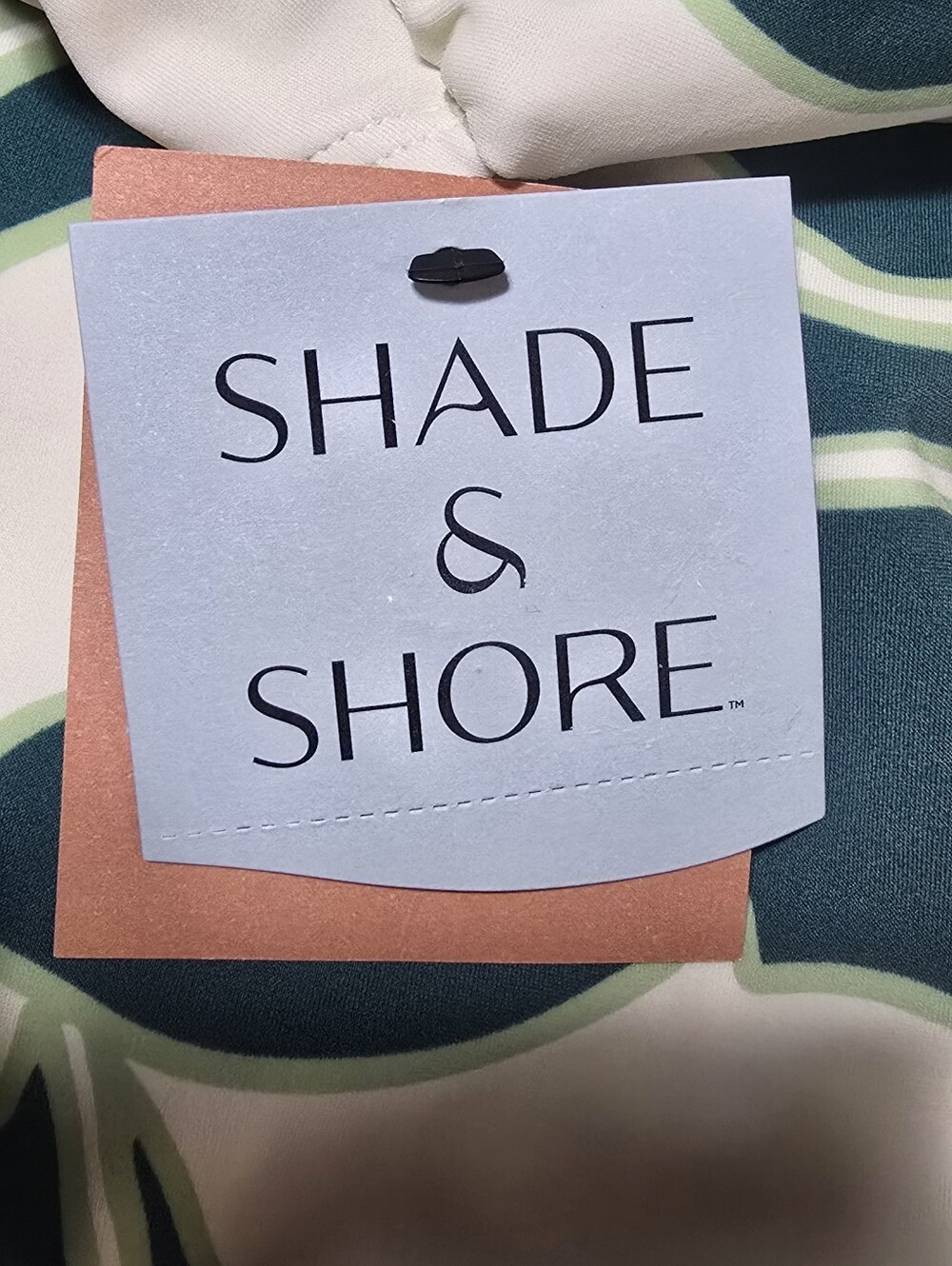 Shade & Shore Cream One-Piece Swimsuit with Green Leaf Print - Picture 5 of 7